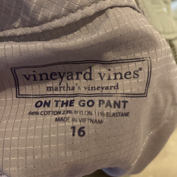 Vineyards Vines On the Go OTG pant size 16 olive - Picture 5 of 5